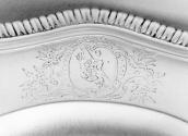 C70-622. Plate, detail of arms.
