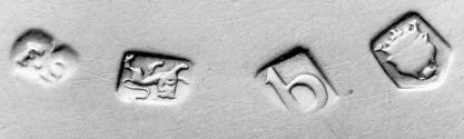 C70-1144. Salver, marks.