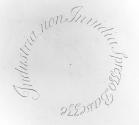 C70-739. Punch Bowl, detail of owner's motto