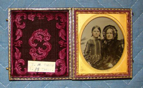 Portrait of Elizabeth Morris Canby [later, Mrs. Charles Grubb Rumford](1848-1936) with her mother, Elizabeth Clifford Morris Canby (Mrs. Samuel Canby)(1813-1892)