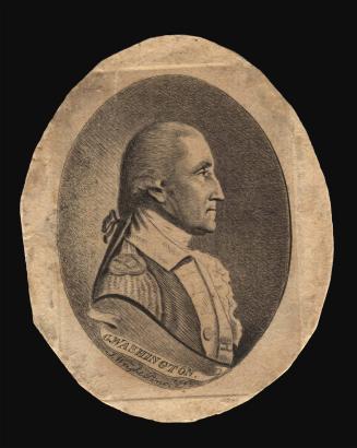 DOS2010-PC-002. Dry point etching of George Washinton.