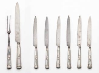 Carving Knife and Fork and 6 Table Knives 2016-165