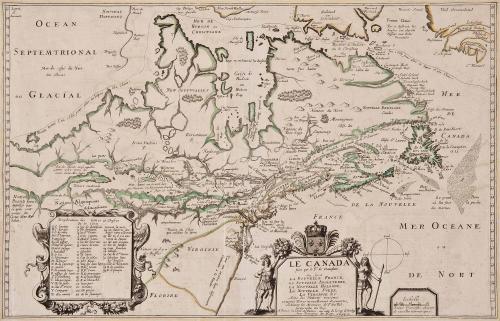 Le Canada faict par le Sr de Champlain, ou sont La Nouvelle France, La Nouvelle Angleterre, La Nouvelle Holande, La Nouvelle Svede, La Virginie &c ...