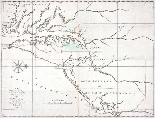 Map of Virginia according to Captain John Smith's Map Published Ano 1606 Also Of the Adjacent Country called by the Dutch Nieu Nederlant