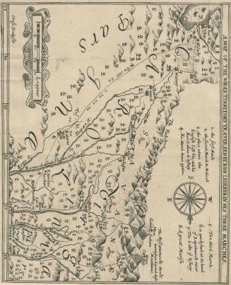 A Map of the Whole Territory Traversed by John Lederer in His Three Marches