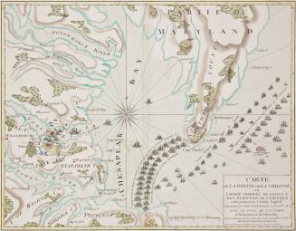 CARTE DE LA PARTIE DE LA VIRGINIE ou L'ARMÉE COMBINÉE DE FRANCE & DES ÉTATS-UNIS DE L'AMÉRIQUE