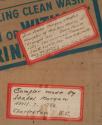 Labels from back of frame 2017-307