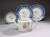 2020-201, Berry Dish with Plates 2020-199, 2020-200 and Teapot 2020-225a&b