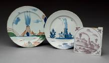 1984-137, Plate; 1998-161, Plate and 2022-257, Tile