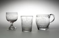 2023-14, Mug; 2023-15, Tumbler; 2023-16, Rummer