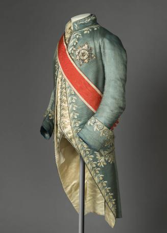 2023-21,1-3, Suit; coat; waistcoat; breeches. Shown with 2023-22 Order of Saint Stanislaus Ribb ...