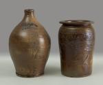 1959.900.2, Jug and 2008.900.1, Storage Jar