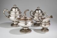 2024-28,1-4, Teapot, Sugar Dish, Cream Pot, Waste Bowl
